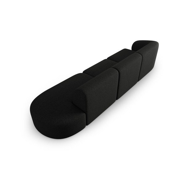 Must šenillist diivan (vasak nurk) 311 cm Paolo - Milo Casa-image-3