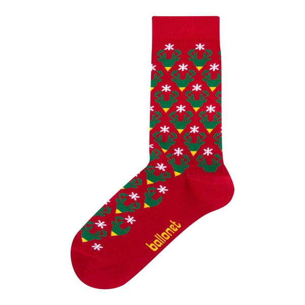 Ponožky v dárkovém balení Ballonet Socks Season's Greetings Socks Card with Caribou, velikost 41 - 46