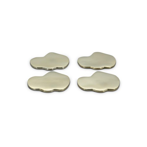 4 kuldse värvi metallist joogialused komplektis Charm - S|P Collection-image-3
