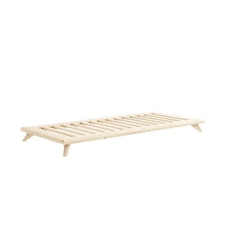 Üheinimesevoodi männipuidust ja restiga 90x200 cm Senza - Karup Design