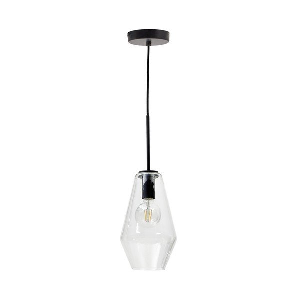 Must rippvalgusti klaasist varjuga ø 17 cm Mao - Kave Home