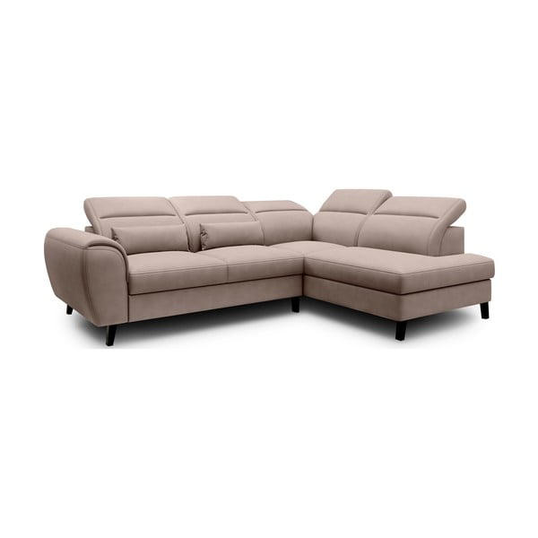 Beež sametist lahtikäiv/sahtliga nurgadiivan (parem nurk/L-kujuline) Noble – ELTAP-image-2