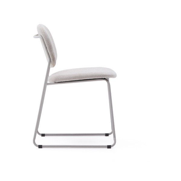 Beež metallist virnastatav söögitool Meli - Kave Home-image-3