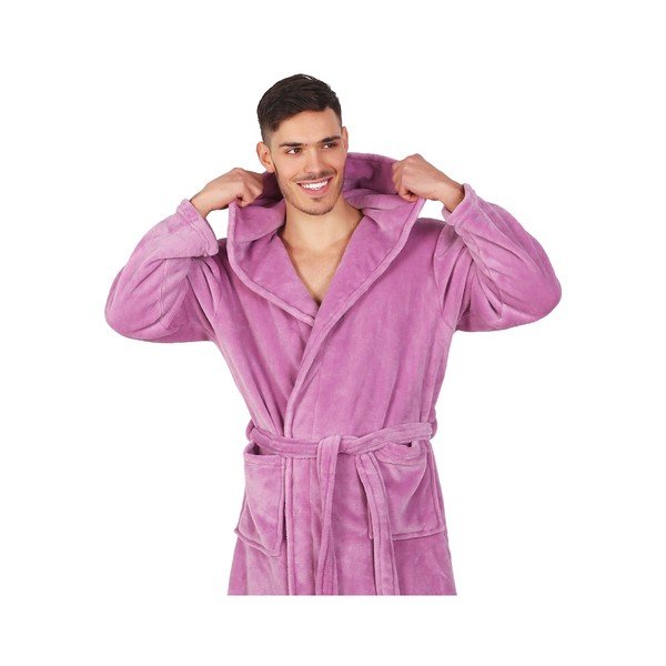 Fialový unisex župan z mikrovlákna DecoKing Robby, velikost XL-image-4