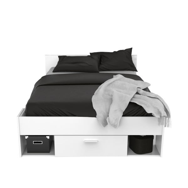 Bílá dvoulůžková postel 13Casa Chicago, 140 x 190/200 cm