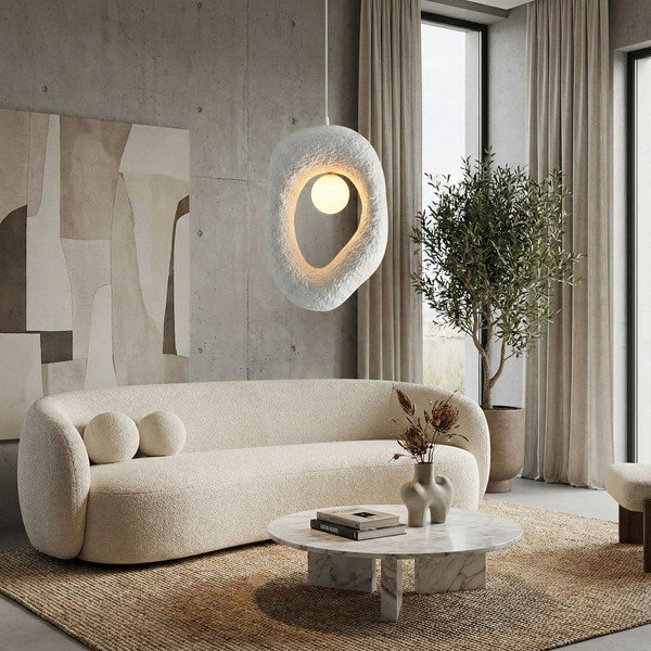 Valge metallist rippvalgusti Lore - Opviq lights-image-4