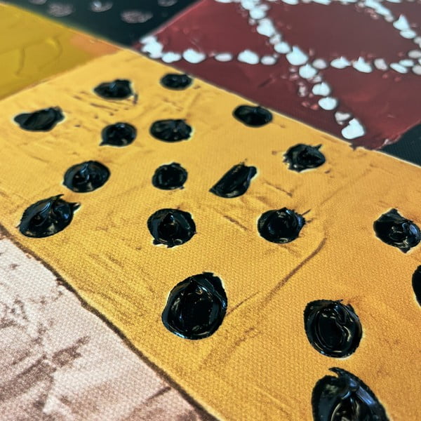 Käsitsi maalitud elementidega maal 70x100 cm Mae - Styler-image-3