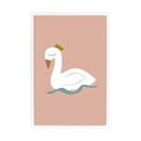 Seinaplakat valges raamis Swan, 45 x 65 cm Xander - Bloomingville Mini