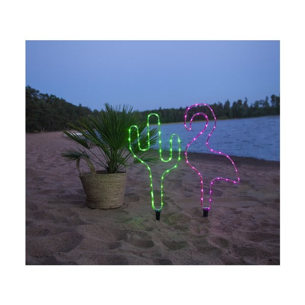 Roheline kaktuse kujuline LED-välisvalgusti, kõrgus 54 cm. Tuby - Star Trading-image-3