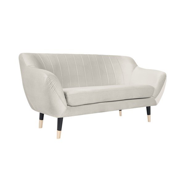 Krémová pohovka s černými nohami Mazzini Sofas Benito, 158 cm-image-2