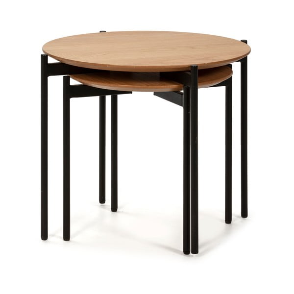 2 puidust dekoratiivse laua komplekt Piera - Marckeric-image-2