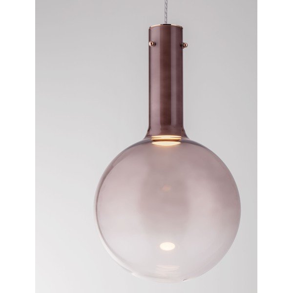 Pruunist klaasist hämardatav LED-rippvalgusti ø 25 cm Nostos - Nova Luce-image-2