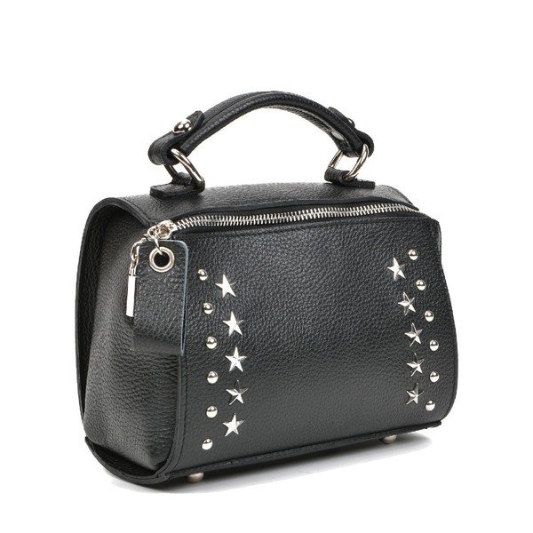 Černá kožená kabelka Mangotti Bags Chiara-image-2