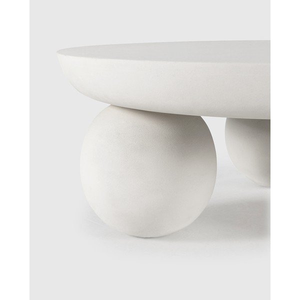 Beež ümmargune mangopuidust diivanilaud ø 90 cm Ailen - Marckeric-image-2