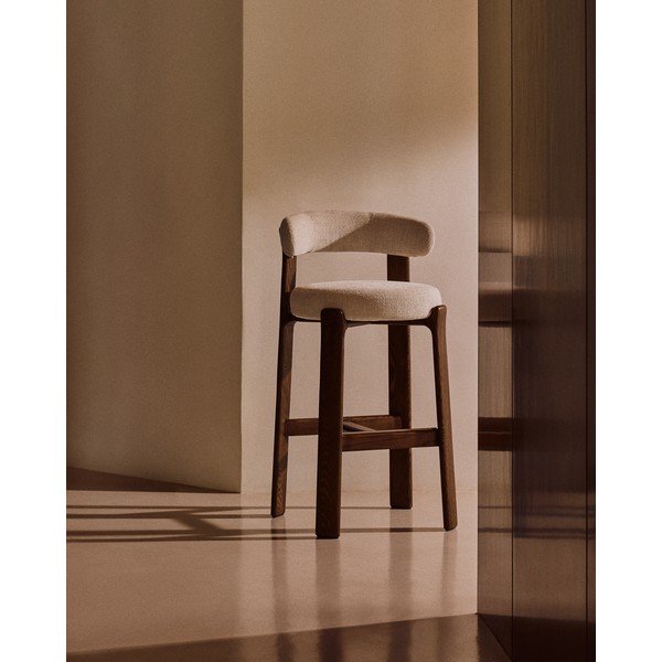 Beež saarepuidust baaritool (istme kõrgus 75 cm) Granite - Kave Home-image-1