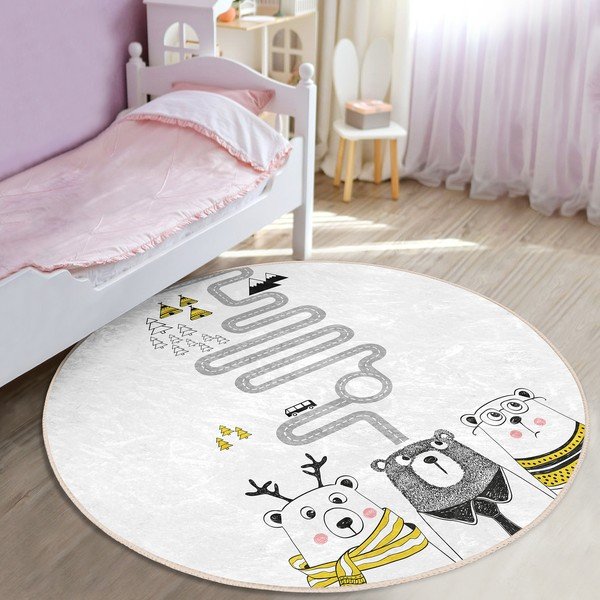 Valge laste vaip ø 100 cm Comfort - Mila Home-image-1