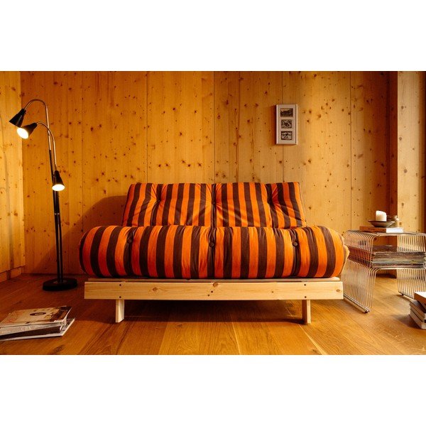 Oranž/pruun diivanvoodi 140 cm Roots - Karup-image-4