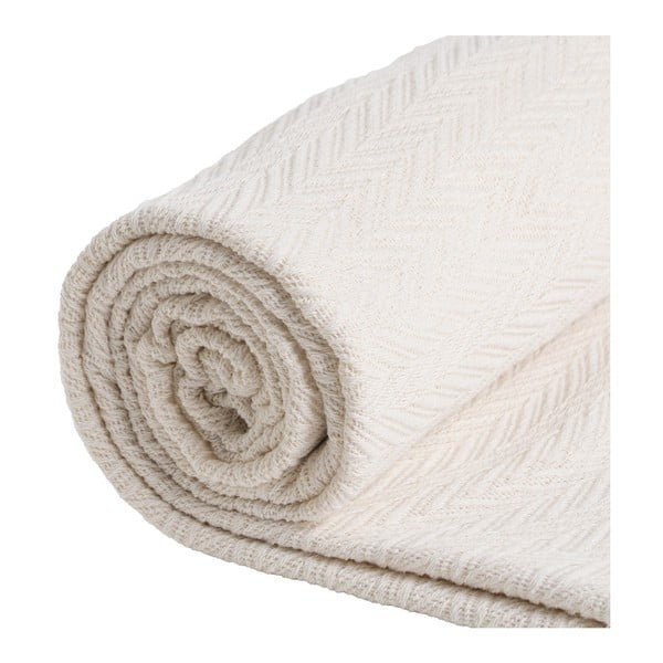 Kreem taaskasutatud puuvillast voodikate 180x260 cm Spike - Ixia-image-4