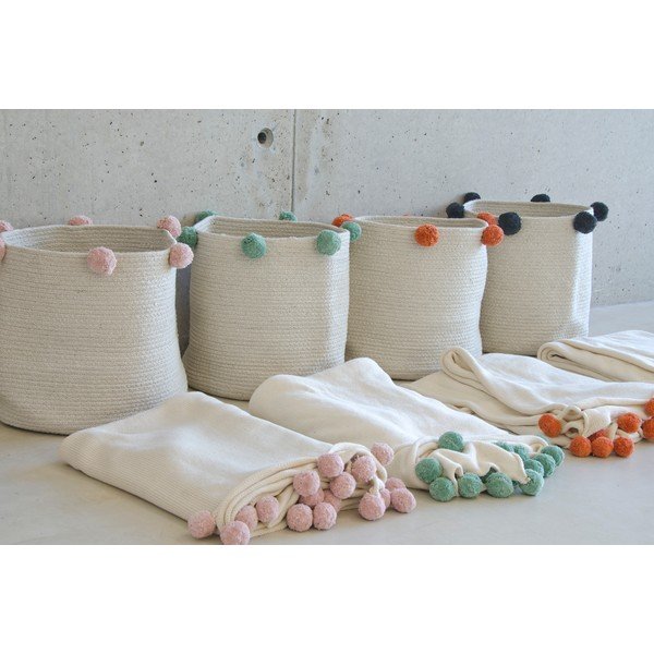 Kreem riidest laste mänguasjakorv ø 30x30 cm Bubbly - Lorena Canals-image-3