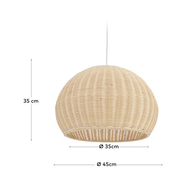 Naturaalset värvi rotangist lambivarju ø 45 cm Deyarina - Kave Home-image-3