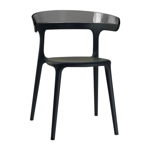 Židle Luna, black/smoke grey