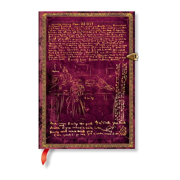Nelinkovaný zápisník s tvrdou vazbou Paperblanks The Bronte Sisters, 13 x 18 cm