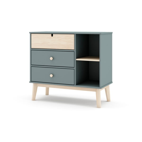 Hallikasroheline laste kummut 90x81x40 cm Estefania – Marckeric-image-2