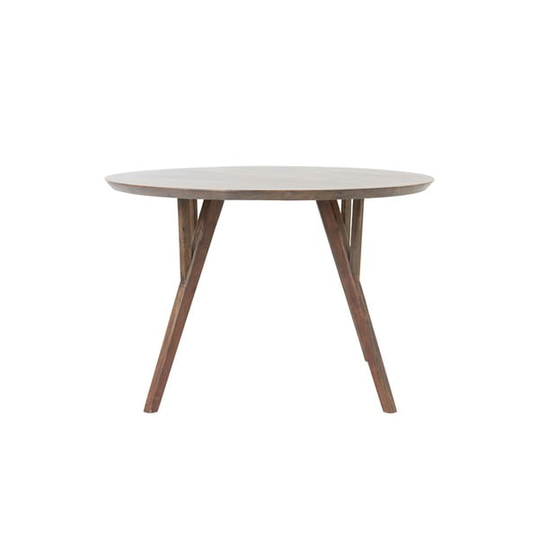 Pruun ümmargune söögilaud akaatsiaplaadiga ø 120 cm Quenza - Light & Living-image-4