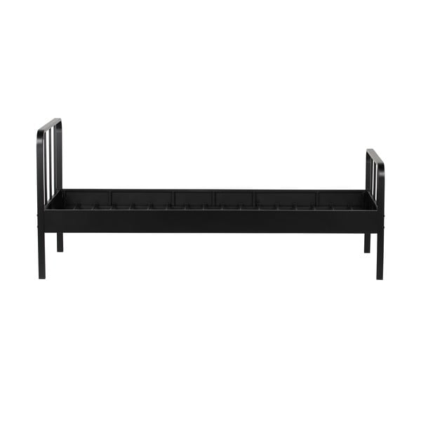 Must metallist üheinimesevoodi restiga 90x200 cm Mees - WOOOD-image-1
