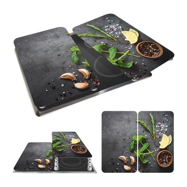 Klaasist pliidikatte komplekt 2 tk Universal Herbs - Wenko-image-3
