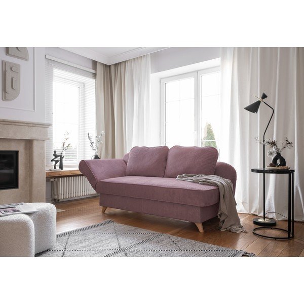 Vanaroosa velvetist lamamistool (vasak nurk) Chic Charlotte - Miuform-image-2