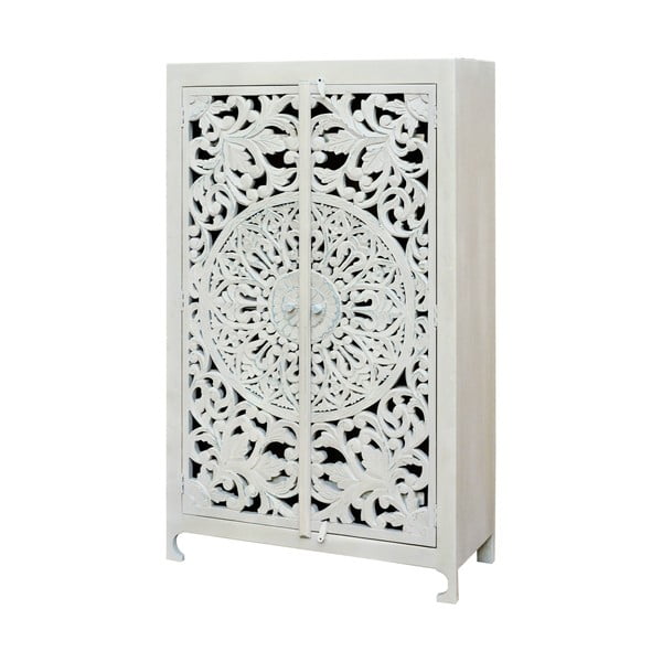 Kreem mangopuust kapp 165x40 cm Kalita - Støraa-image-1