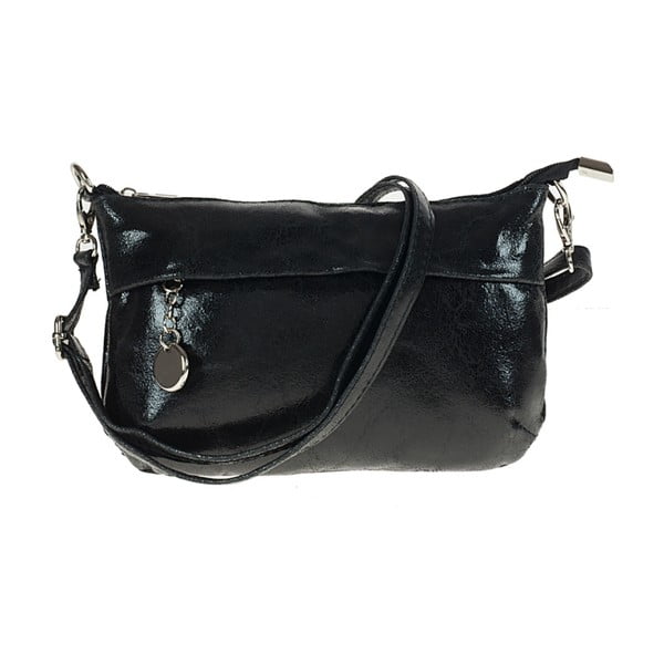 Černá kožená kabelka Pitti Bags Lucy