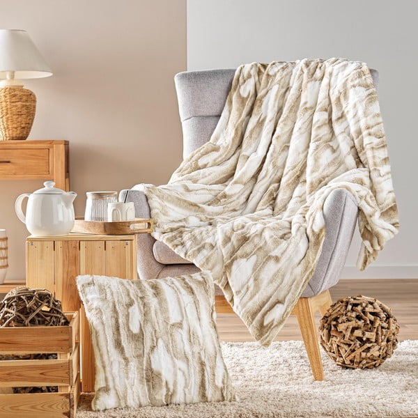 Dekoratiivne kunstkarusnahast padi 45x45 cm Cheyenne - douceur d'intérieur-image-1