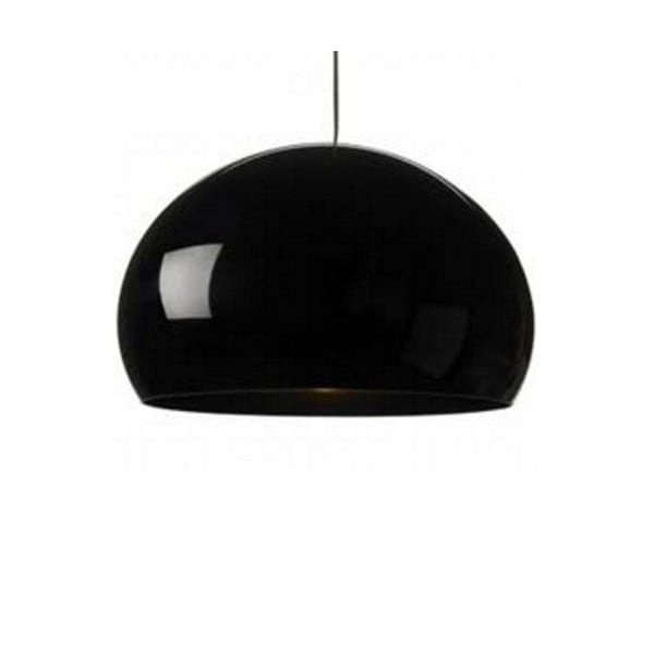 Lesklé černé stropní svítidlo Kartell Fly, ⌀ 52 cm