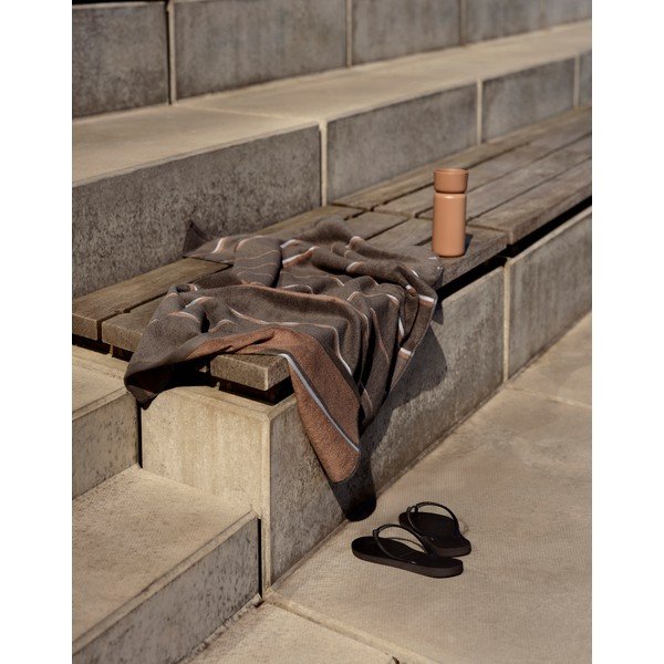 Pruun/beež puuvillane vannirätik 70x140 cm Sauna - Zone-image-4