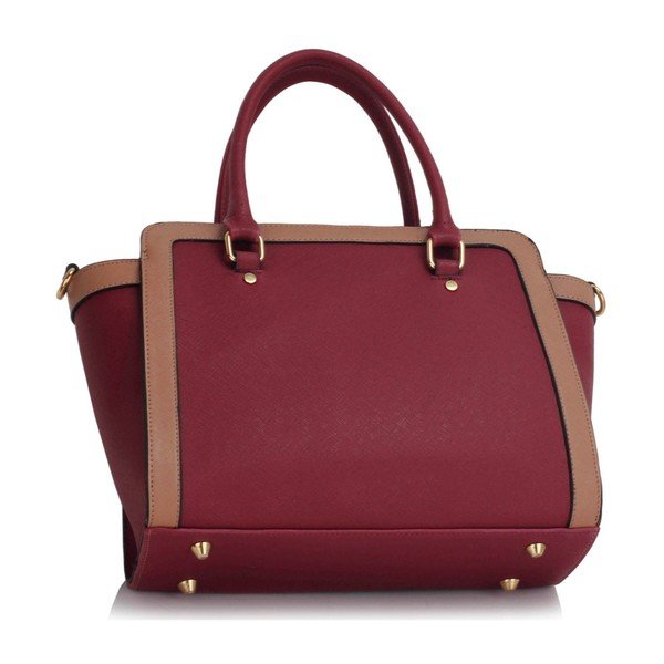 Kabelka L&S Bella Burgundy & Nude-image-1
