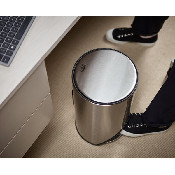 Hõbedane roostevabast terasest prügikast 10 l Arc - Joseph Joseph-image-4