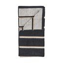 Must/helehall puuvillane vannirätik 70x140 cm Sauna - Zone