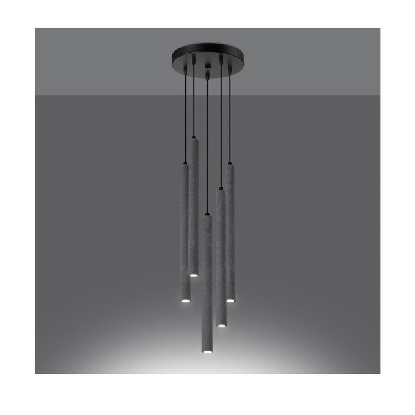 Hall betoonist rippvalgusti ø 25 cm Fideus - Sollux-image-4