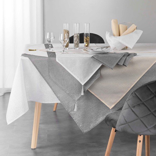 Tekstiilist salvrätikud 3 tk komplektis Silvery - douceur d'intérieur-image-3