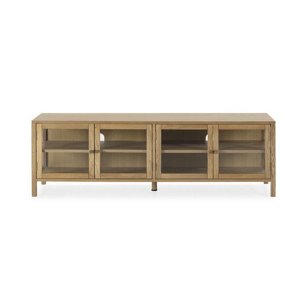 Televiisorilaud tammepuust ja naturaalsest värvist 160x50x40 cm Ceci - MOME