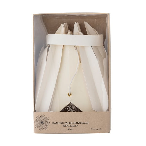 Valge rippvalgusti ø 50 cm Elijas - Bloomingville-image-4