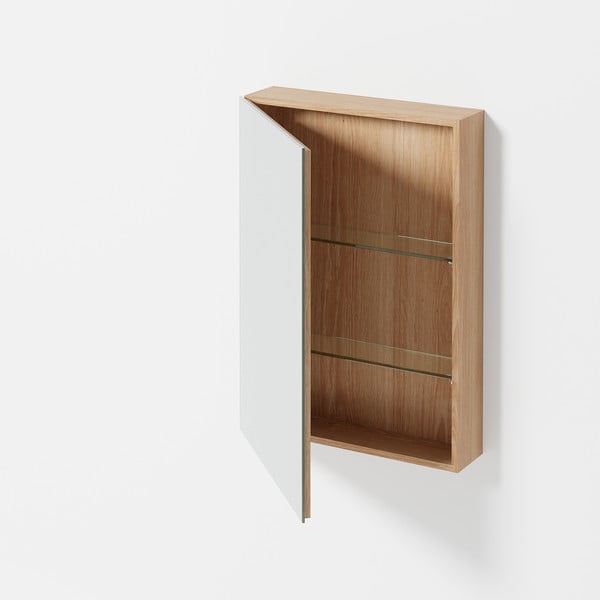 Tammepuidust seinale paigaldatav vannitoakapp Slimfit - Wireworks-image-1