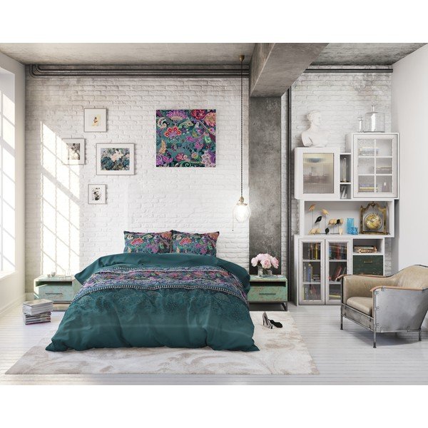 Zelené povlečení na dvoulůžko Sleeptime Paisley, 200 x 220 cm-image-4