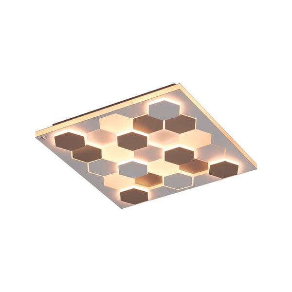 Valge LED laevalgusti hääljuhtimise/mobiilirakenduse juhtimisega metallist varjuga 55x55 cm Cifavo - CINQUE-image-2