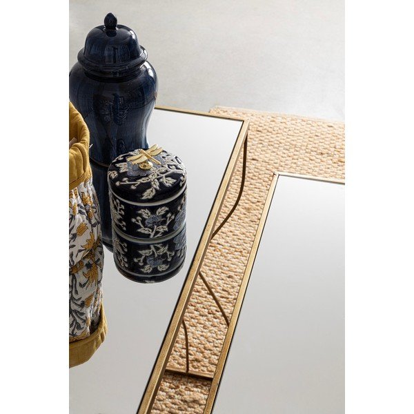 Konsoollauad 2-osalise komplektiga, kuldse klaasist pealispinnaga, 33x104 cm Elenor - Bizzotto-image-1