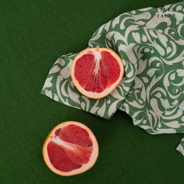 Linane rätik 45x65 cm Evergreen Damask - Linen Tales-image-2