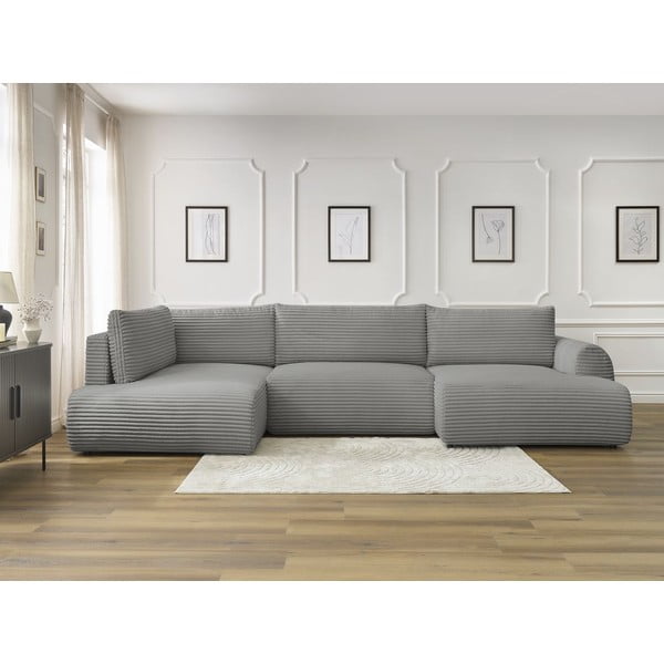 Tumehall velvetist nurgadiivanvoodi (parem nurk/U-kujuline) Lucien - Bobochic Paris-image-1