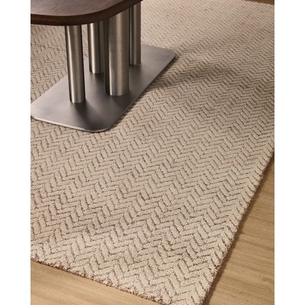 Kreem käsitsi kootud villane vaip 160x230 cm Calira - Kave Home-image-2